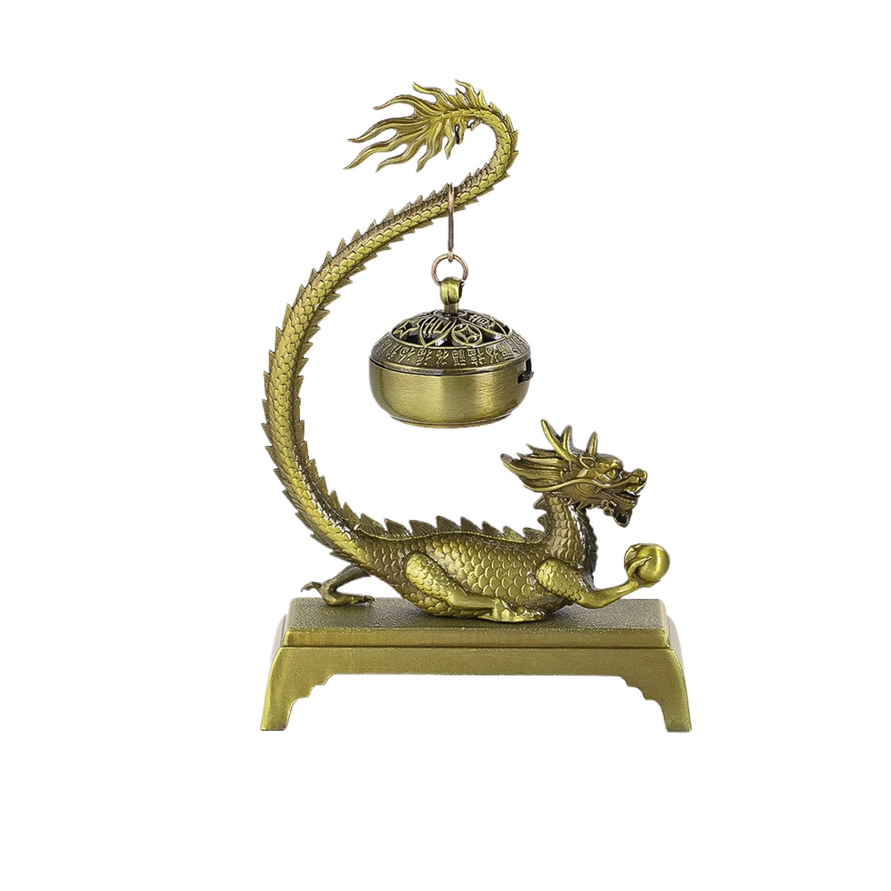 Home Fragrance Business - 합금 빈티지 중국어 드래곤 향 버너