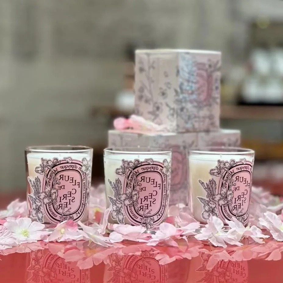 Home Fragrance Diptyque - 로맨틱 한정 양초 사쿠라 향기 촛불,