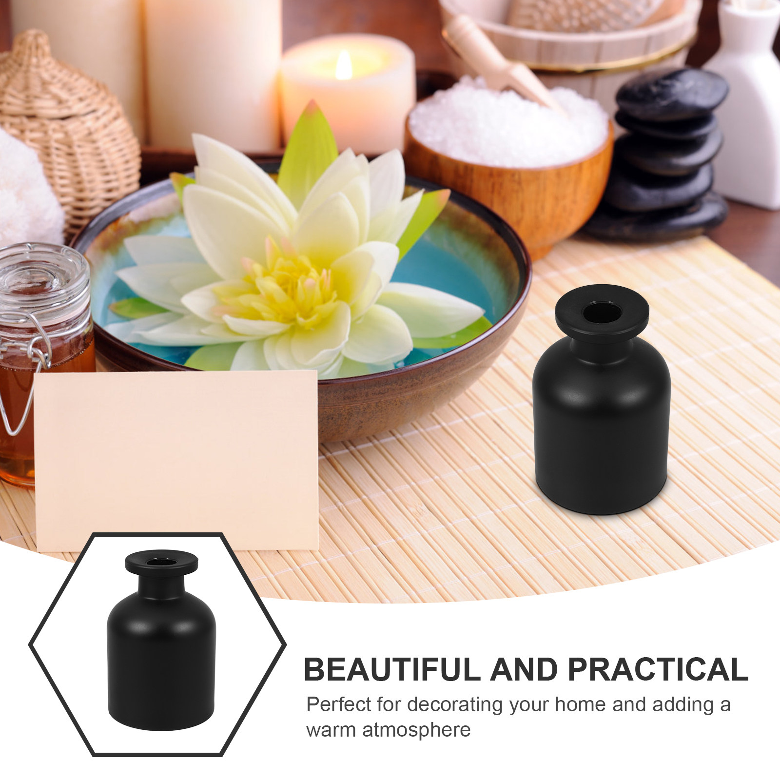 2Pcs 세련된 원통형 유리 디퓨저 병 100Ml 빈  - Home Fragrance Oils 리뷰 및 가격