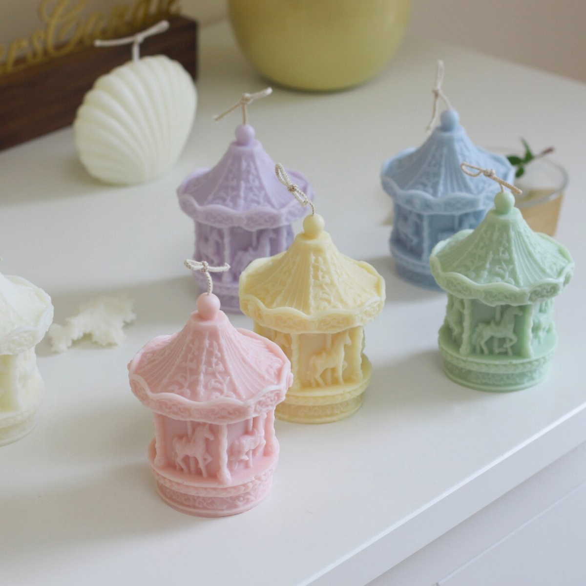 3D 회전 목마 양초 실리콘 몰드 DIY 회전 목마 아 - Home Fragrance Rituals 리뷰 및 가격